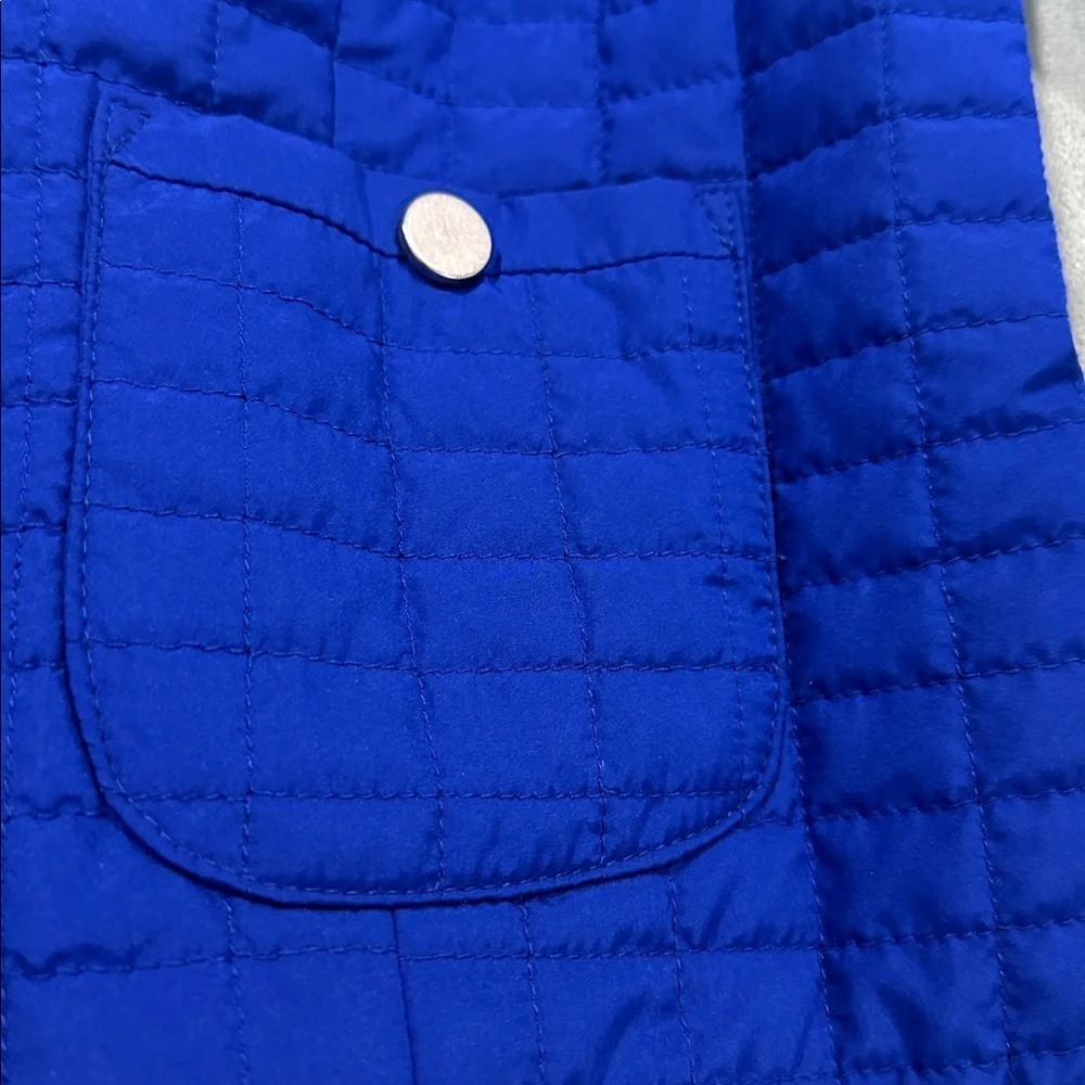 Chico's Vibrant Blue Quilted Puffer Jacket size 1 medium